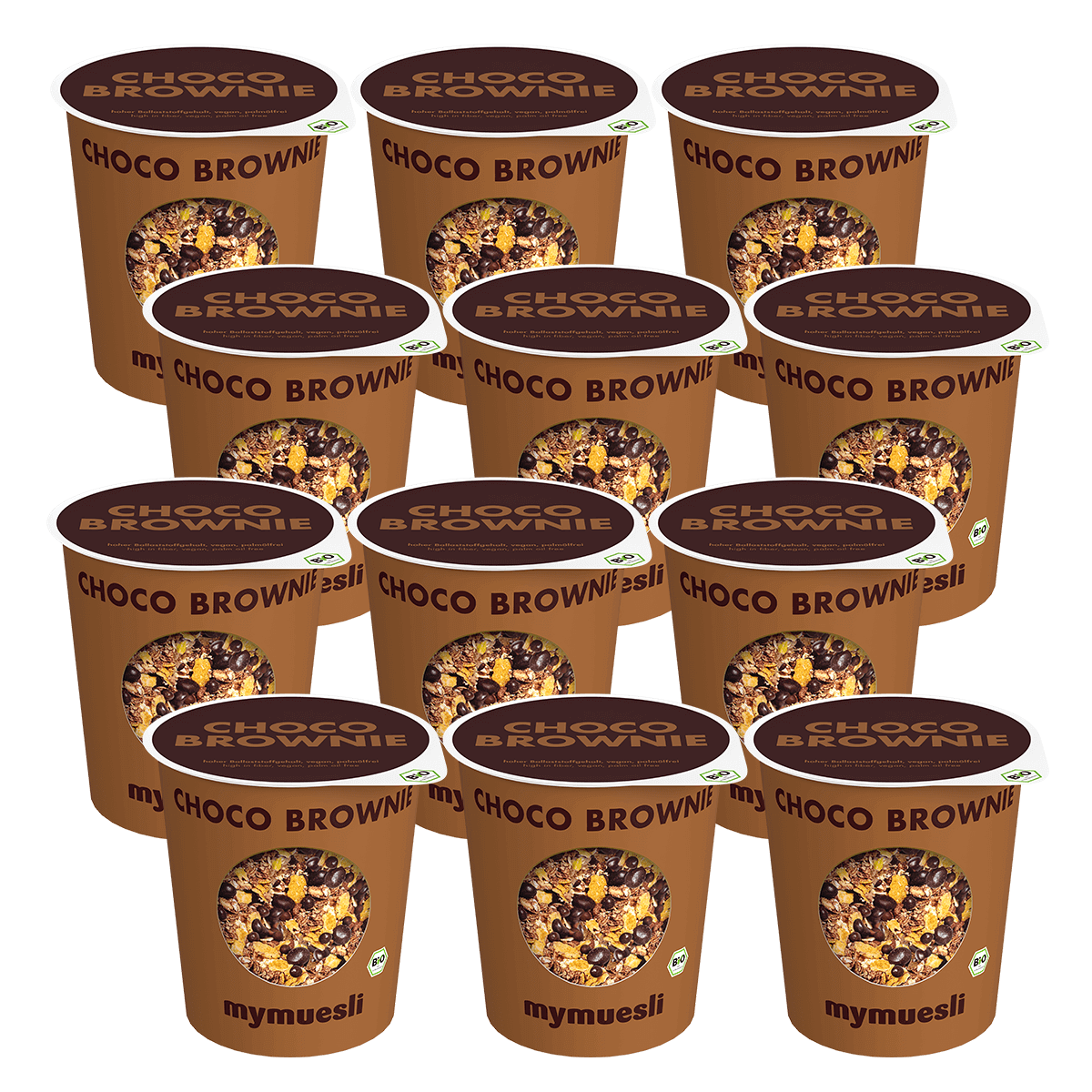 mymuesli Portionsbecher Choco Brownie 12er Pack