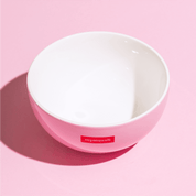 Müslischale rosa von oben