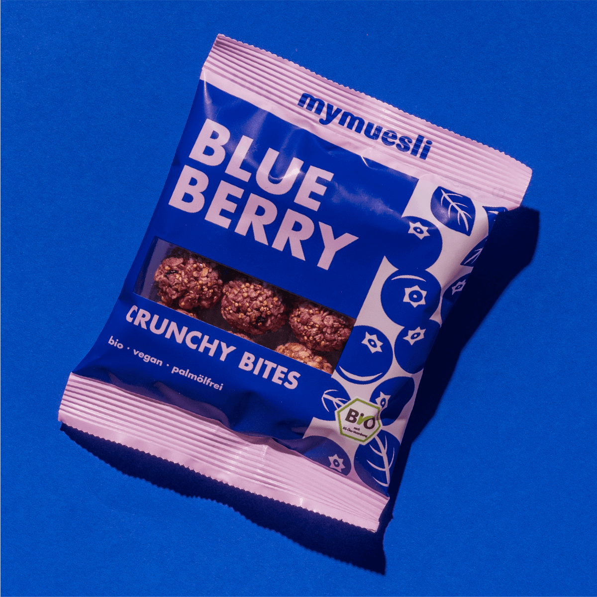 mymuesli Bio Blueberry Crunchy Bites Verpackung