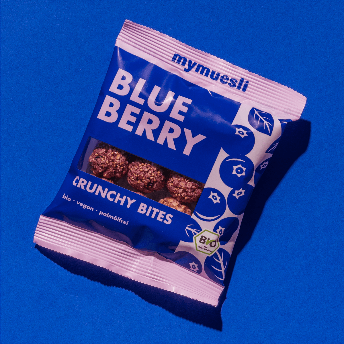 mymuesli Bio Crunchy Bites Blueberry Verpackung