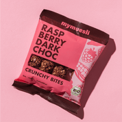 mymuesli Bio Raspberry Dark Choc Crunchy Bites Verpackung