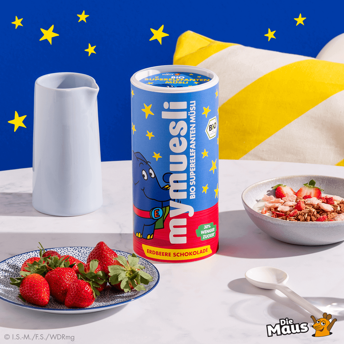 mymuesli Bio Superelefanten Müsli mit Erdbeeren und Schokolade - jetzt entdecken!