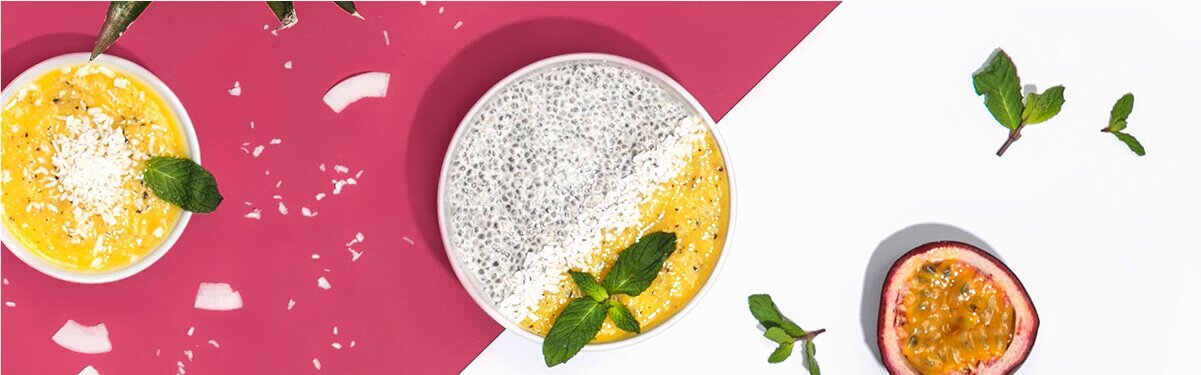 Tropischer Chia Pudding mit Maracuja