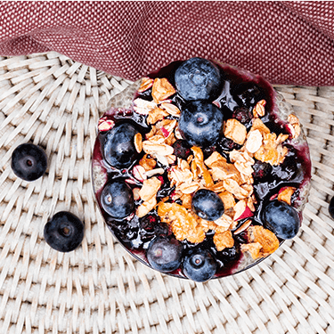 Chia Pudding mit Blaubeeren