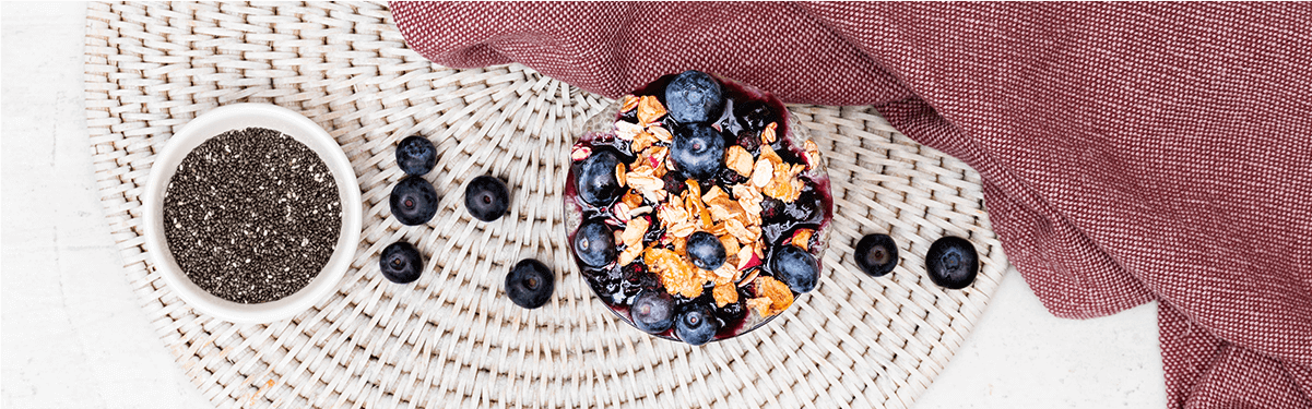 Chia Pudding mit Blaubeeren