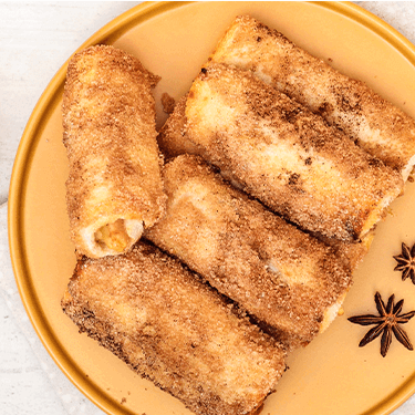 French Toast Roll Ups mit Apfel-Zimt Füllung
