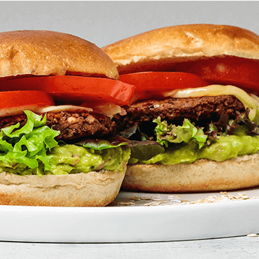 Vegan Burger auf einem Teller