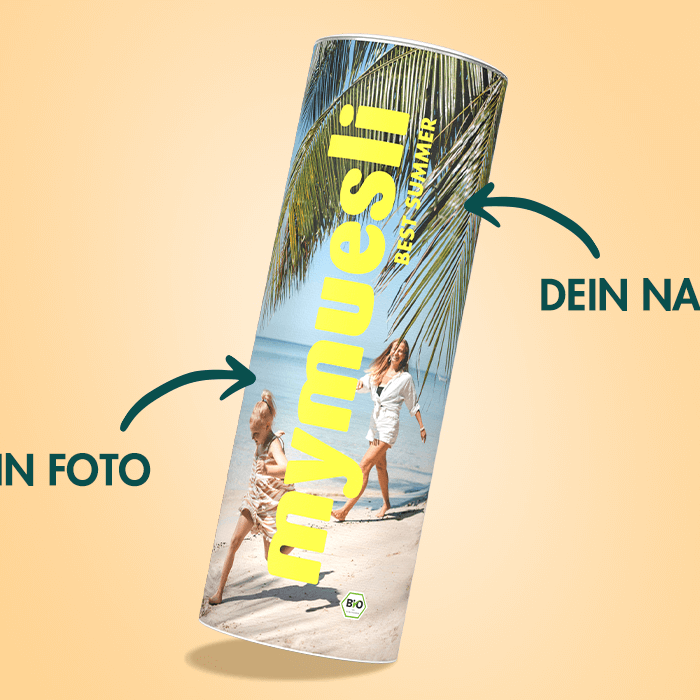 mymuesli Foto Dose - jetzt im mymuesli Mixer Deine eigene Dose gestalten!