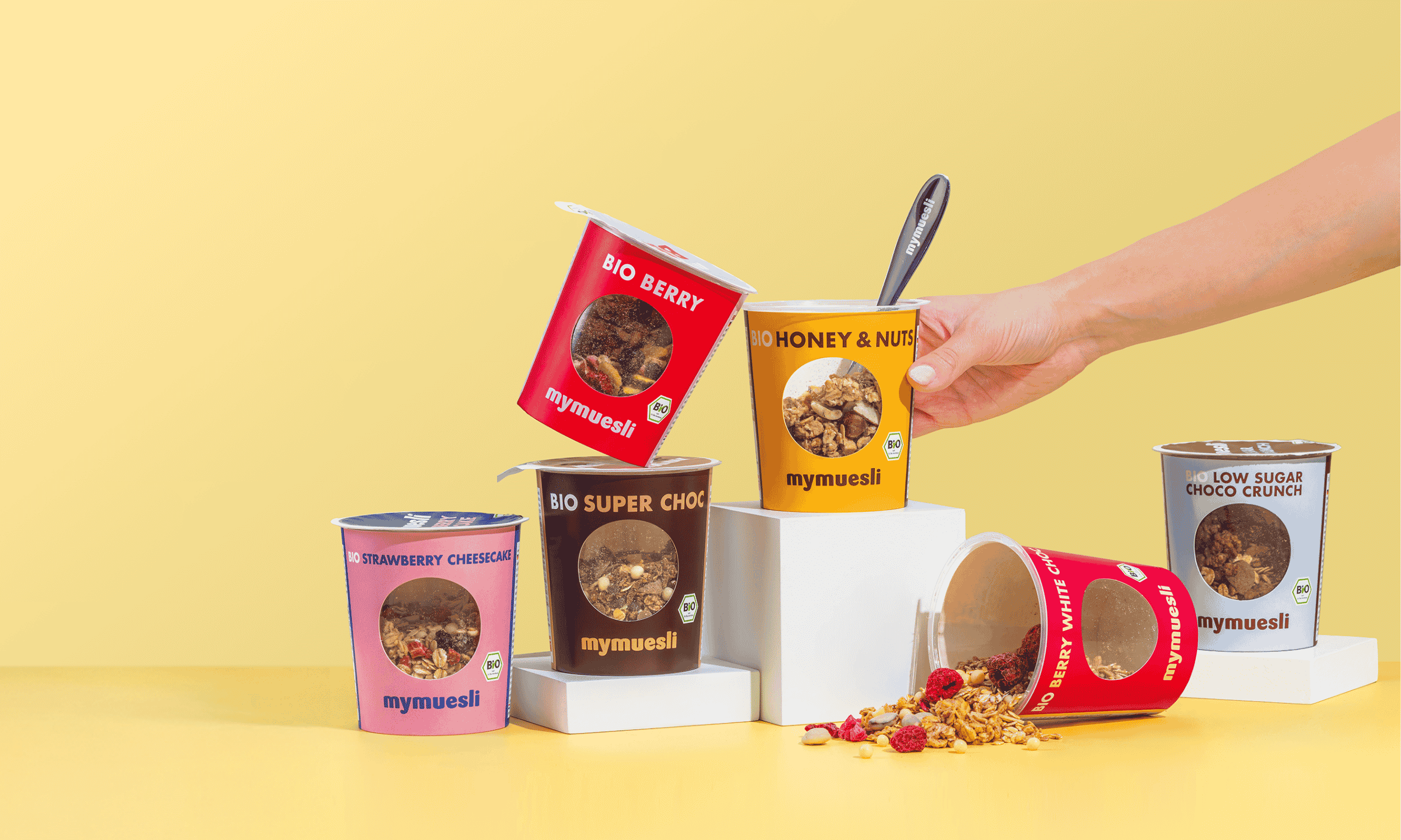 mymuesli Portionsbecher - Müsli zum mitnehmen oder probieren. Jetzt entdecken!