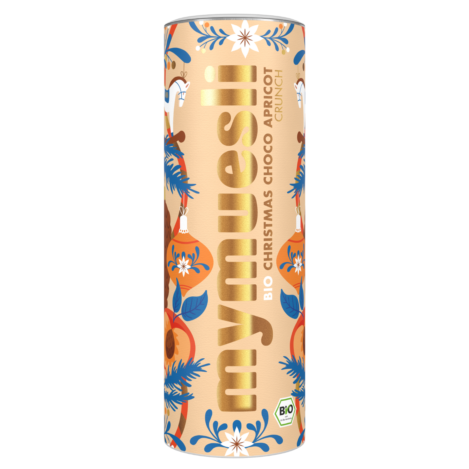 Dosenbbildung, mit Aprikosen und weihnachtlichen Elementen