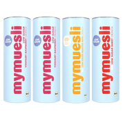 Das Low Sugar Crunch Probierpaket bestehend aus Low Sugar Crunch Sorten Yoghurt Raspberry, Roasted Nuts, Choco und Berry. 