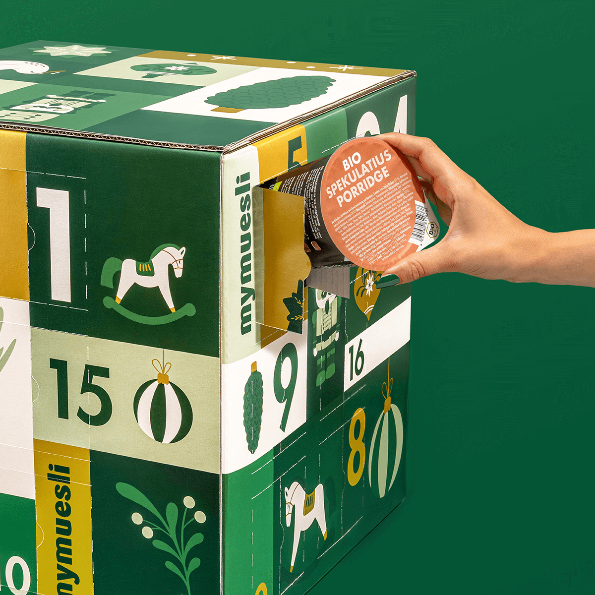 mymuesli Bio Porridge Adventskalender Türchen mit Spekulatius Porridge