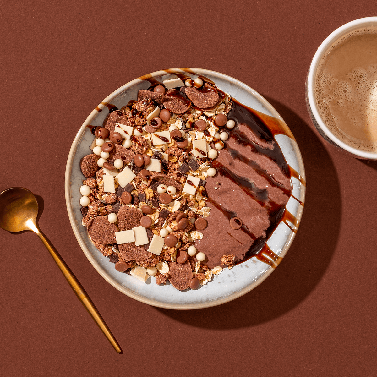 mymuesli Bio Super Choc Müsli mit weißer, dunkler und Milchschokolade