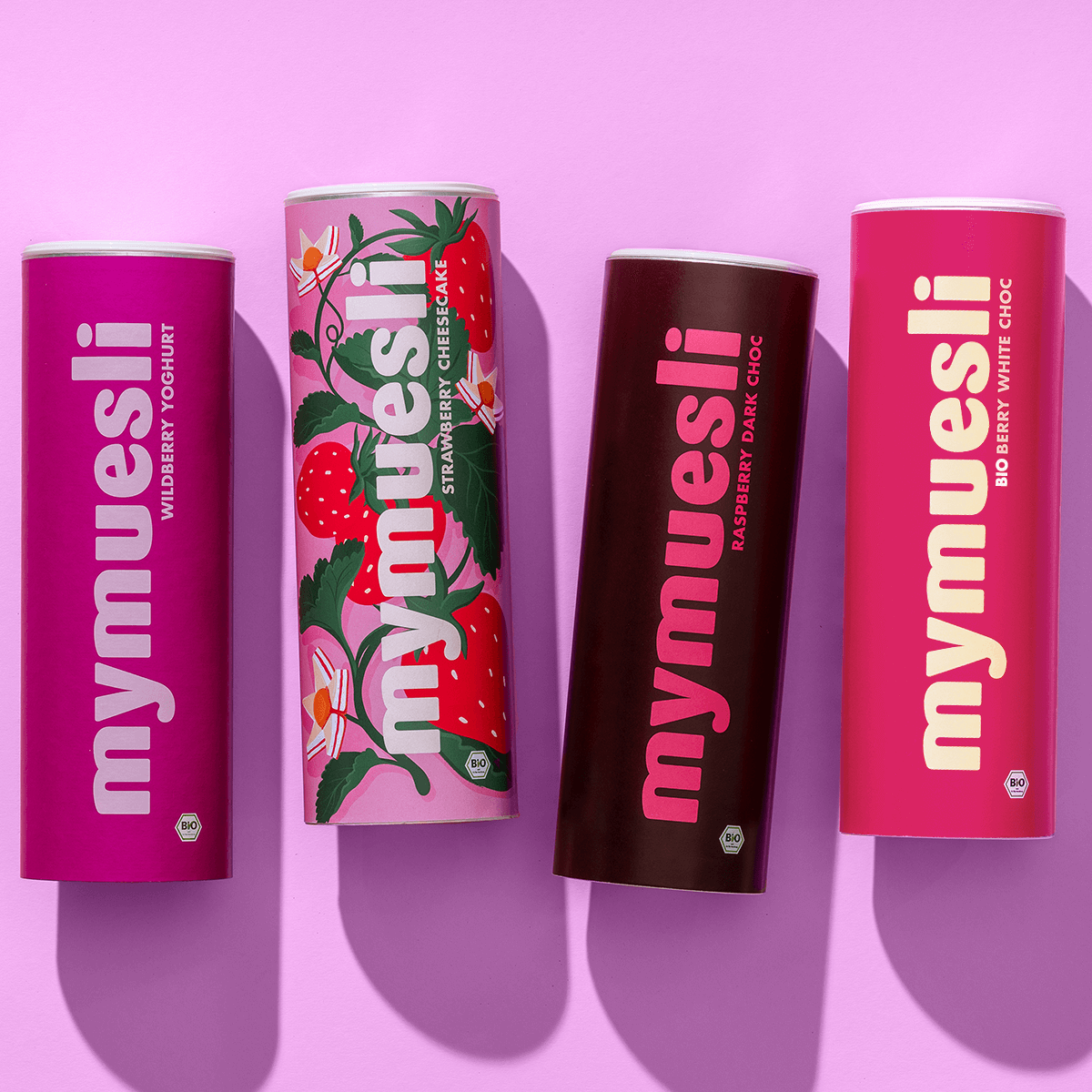 mymuesli Frucht und Schoko Paket mit vier leckeren Frucht und Schoko Müslis - jetzt entdecken!