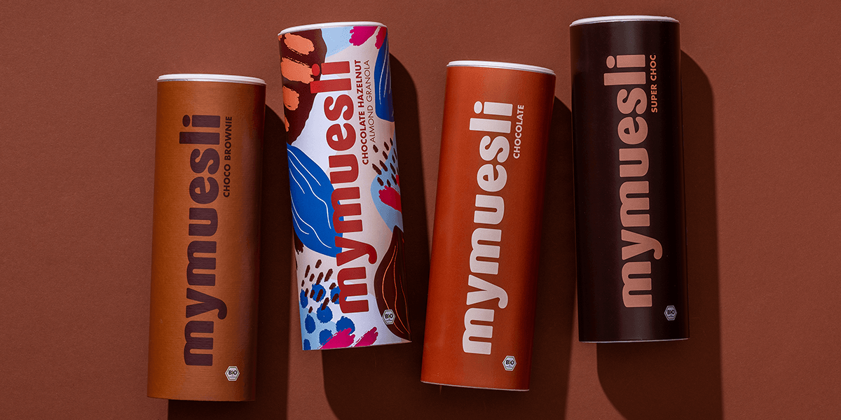 mymuesli Bio Favorite Chocolate Müsli Paket mit 4 Topseller Schoko Müslis: Choco Brownie, Chocolate Hazelnut Almond Granola, Chocolate Müsli und Super Choc