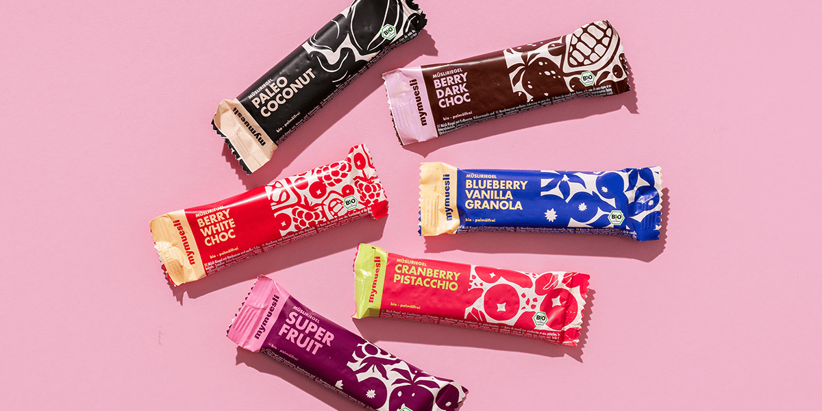 mymuesli Bio Müsliriegel 6er Probierpaket - alle Sorten zum Probieren