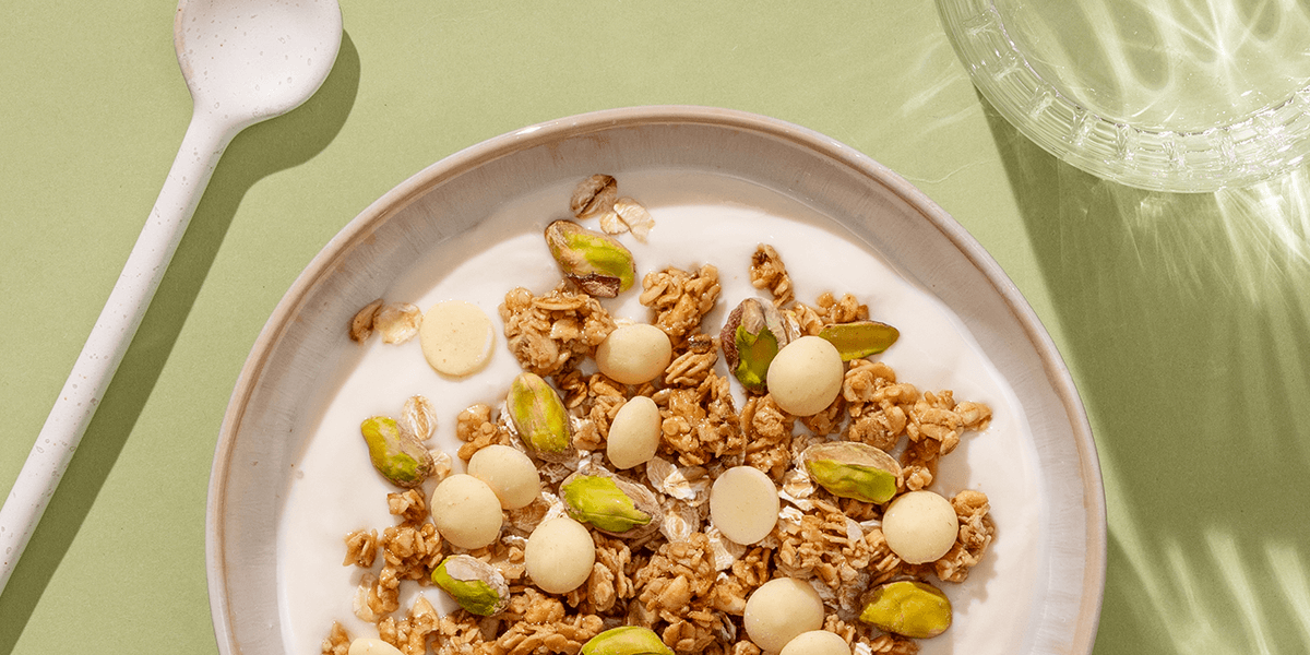 mymuesli Bio White Choc Pistachio Crunch Müslischale