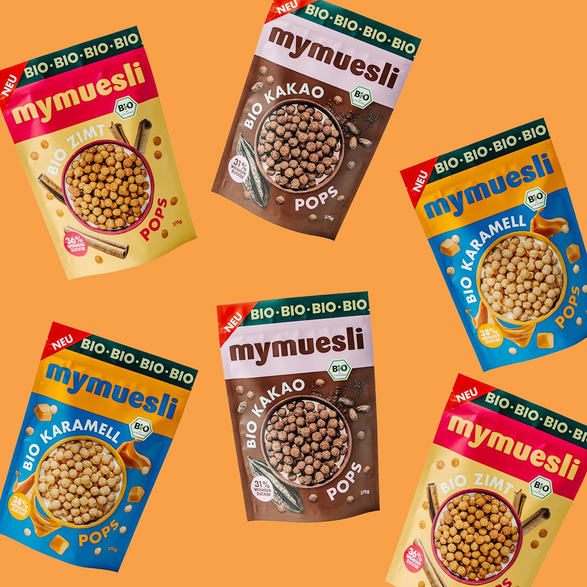 mymuesli Bio Cerealien in 3 Geschmacksrichtugen - jetzt probieren!