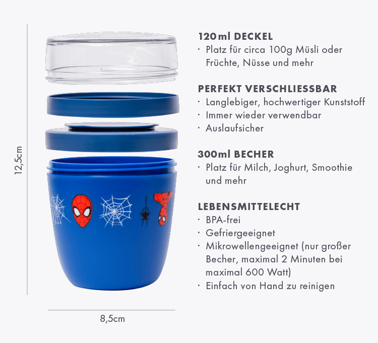 Spiderman mymuesli2Go Becher