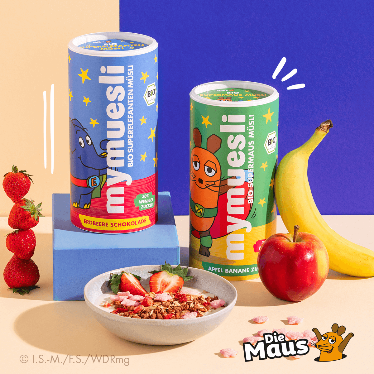 mymuesli Kinder Müslis mit der Maus und dem Elefanten - jetzt entdecken!