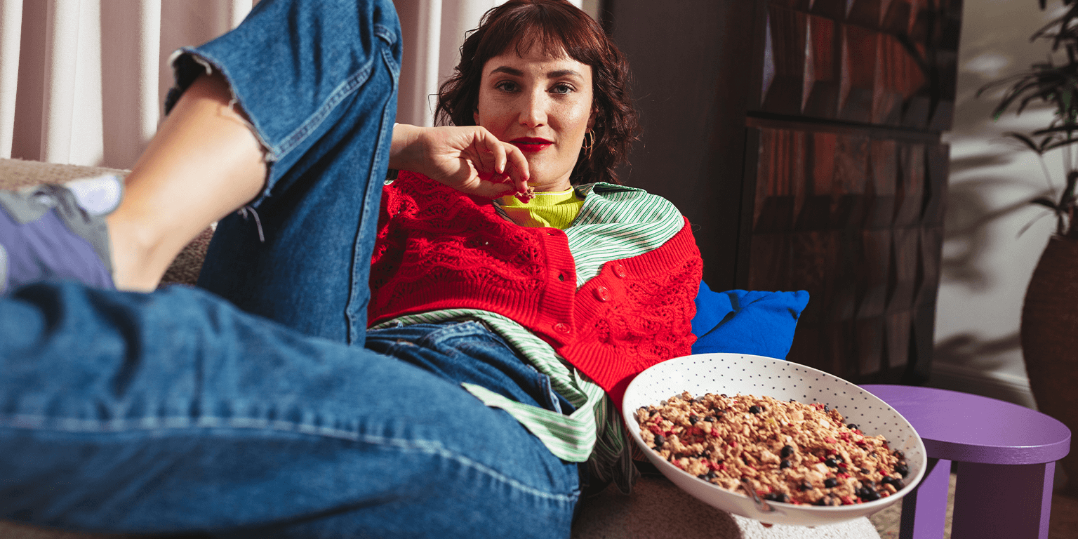 Mix Dir Dein eigenes mymuesli Proteinmüsli im Müsli Mixer