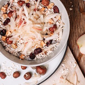 Bircher Müsli in einer Schale