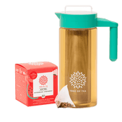 Tree of Tea Ice Tea Pitcher Set bestehend aus Ice Tea Watermelon Strawberry und dem Tree of Tea Ice Tea Pitcher in türkis.
