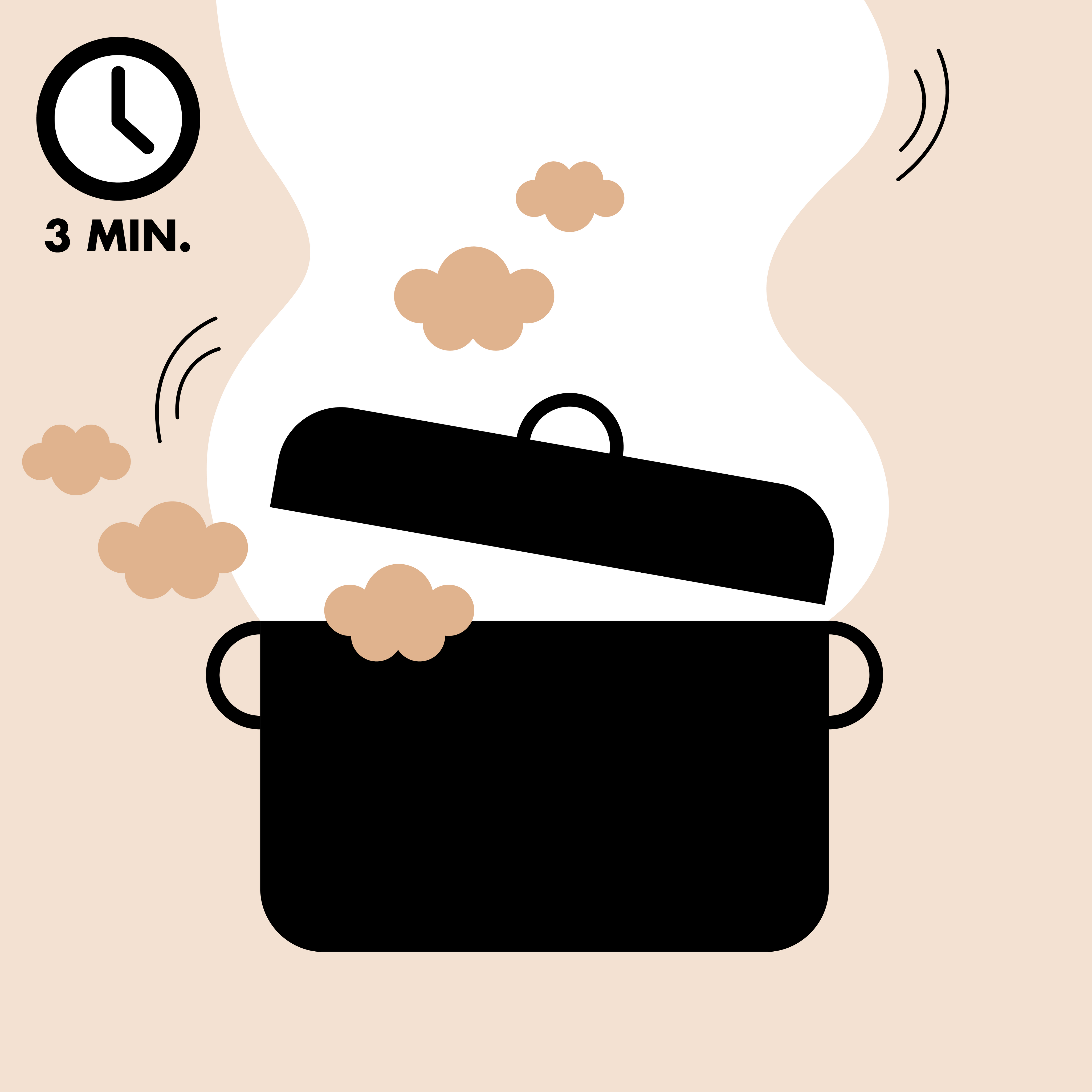 Topf kurz aufkochen und für 3 Minuten köcheln lassen.