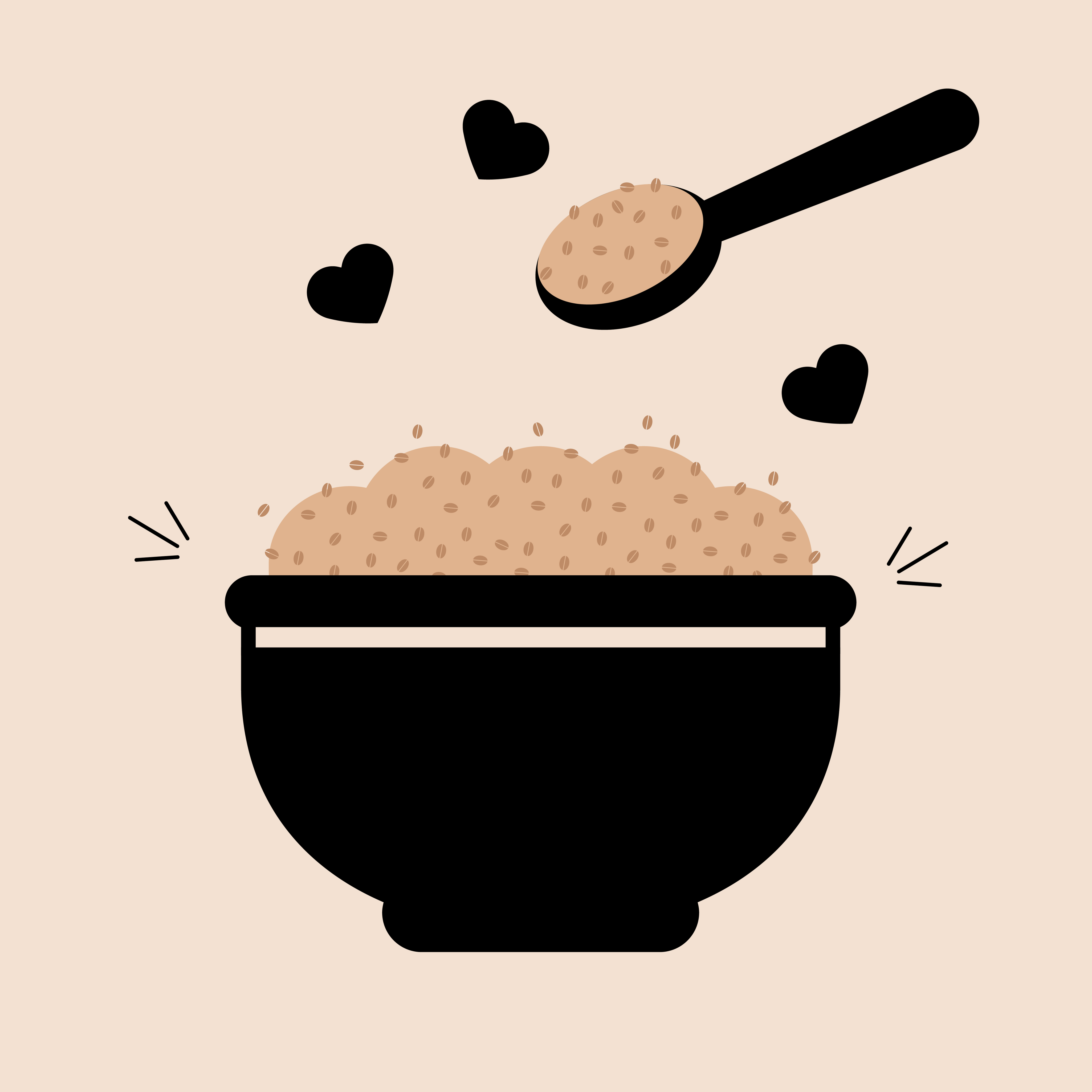 Eine Schüssel mit dem fertigen Porridge