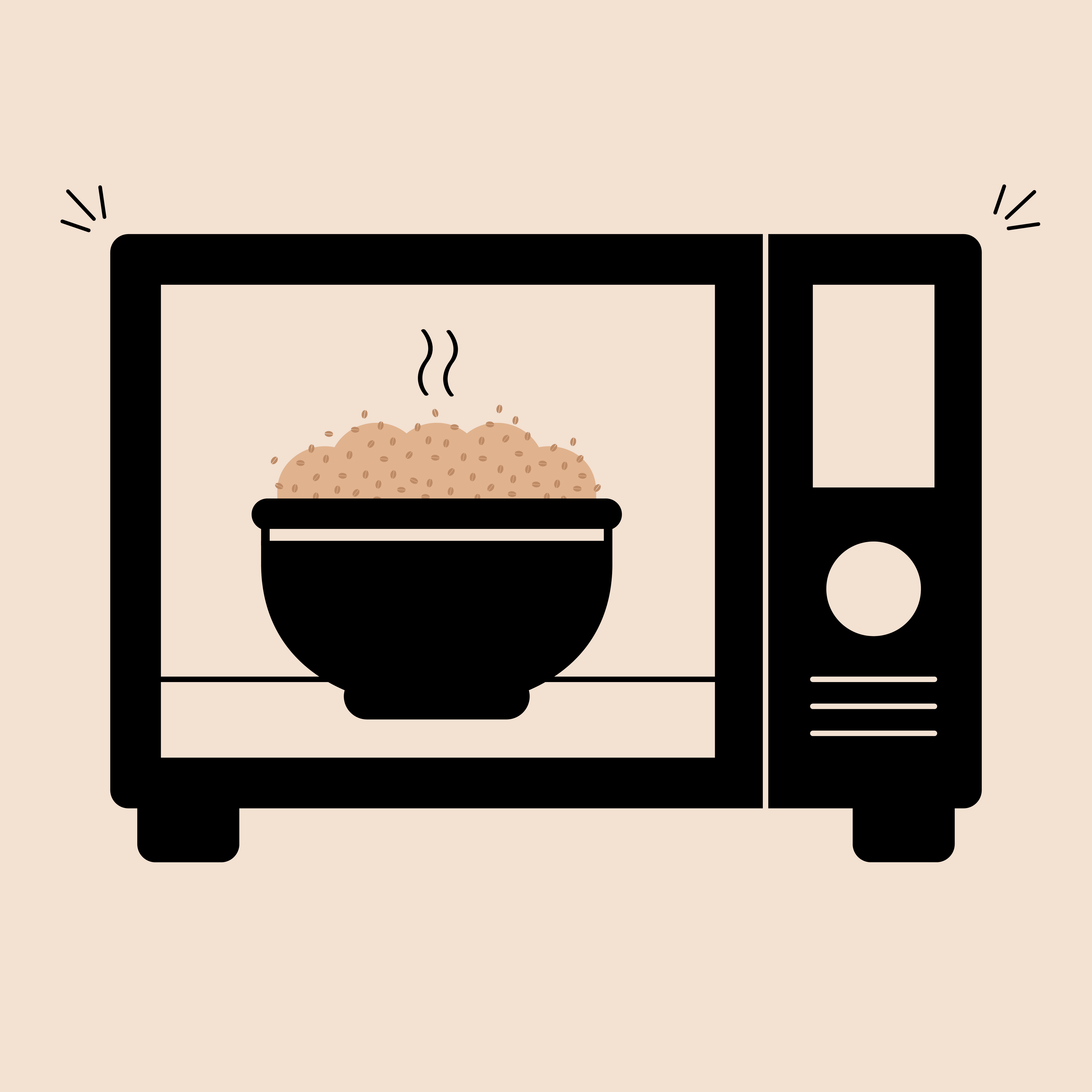 Porridgeschüssel in der Mikrowelle
