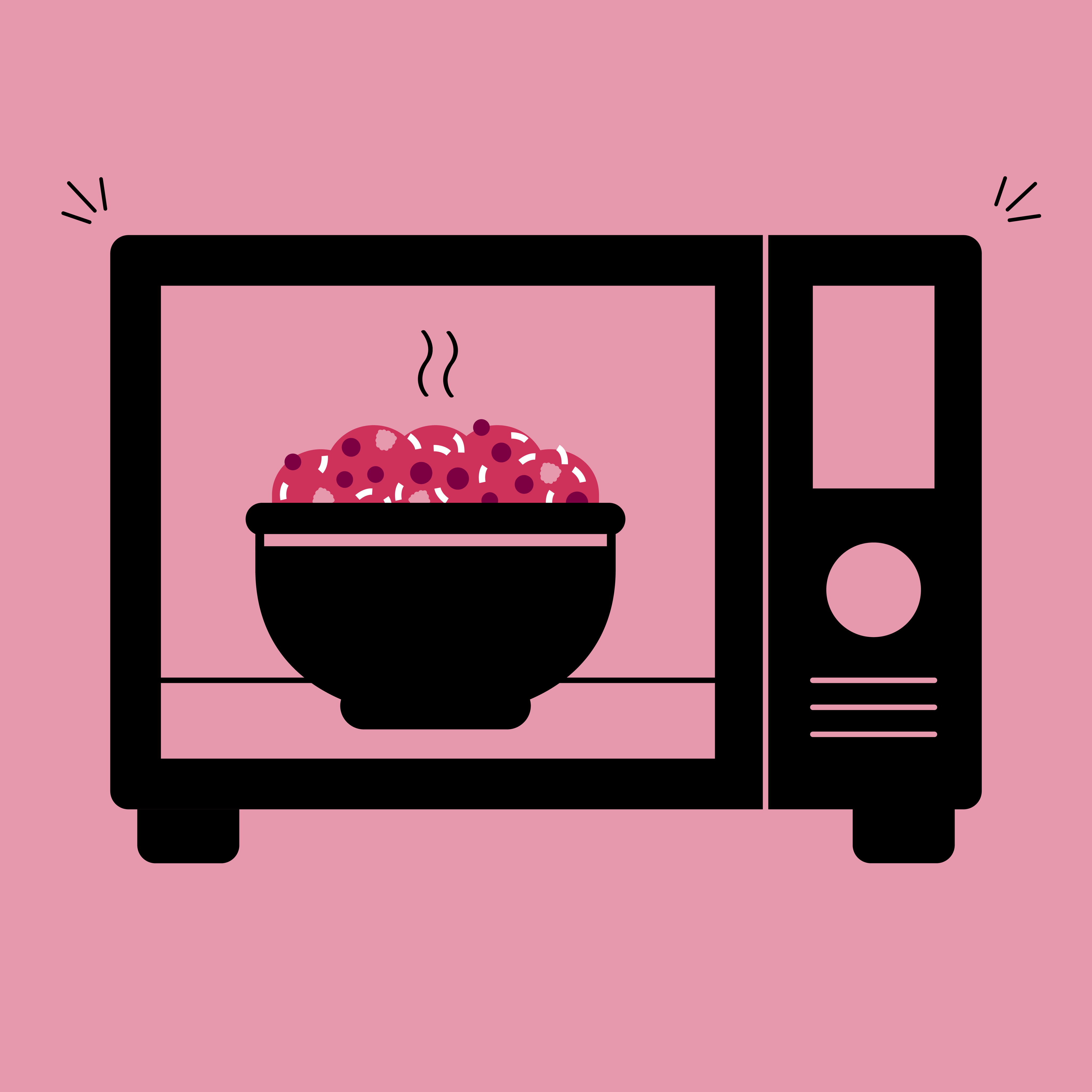 Porridgeschüssel in der Mikrowelle
