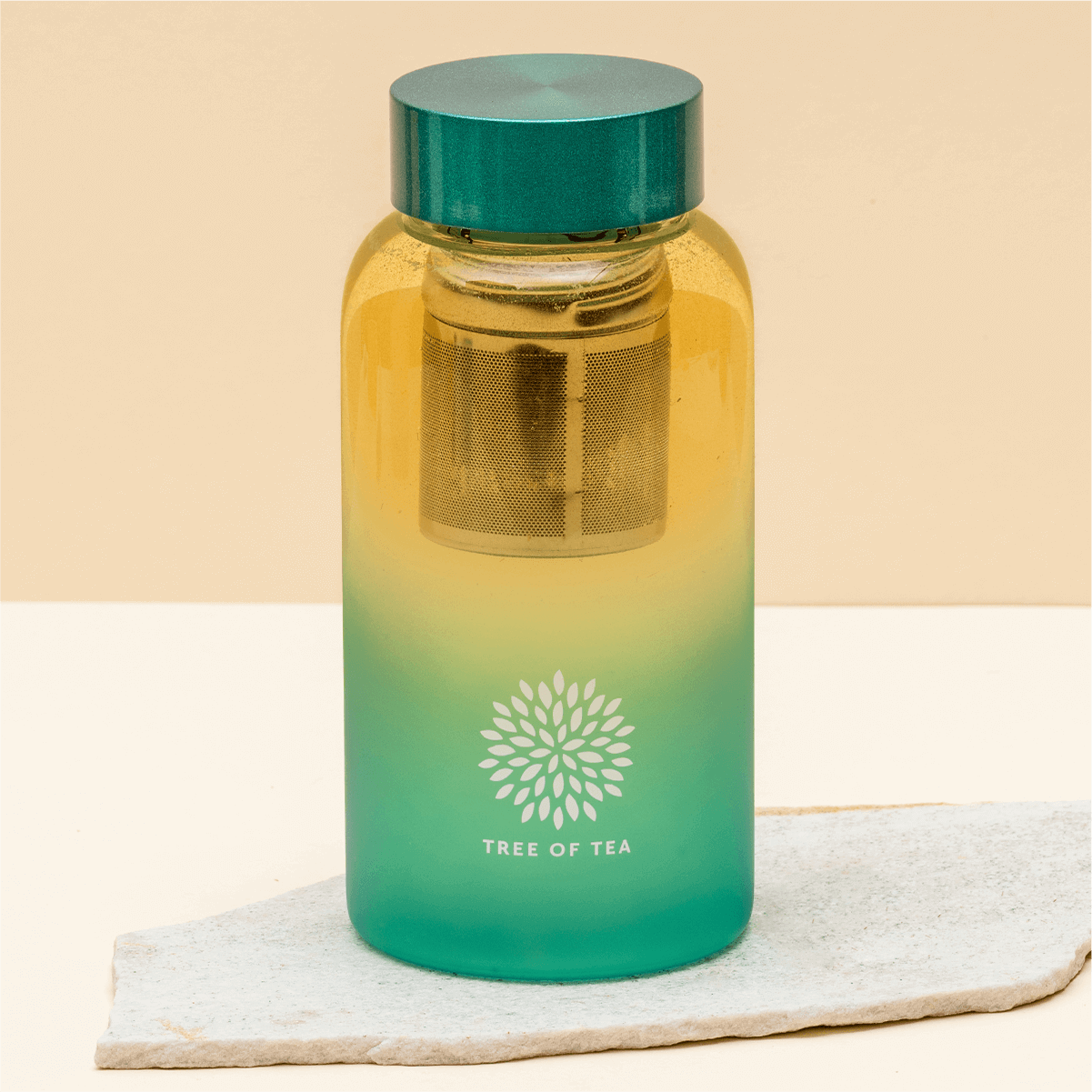 Tree of Tea Ice Tea Bottle, türkis mit Tee