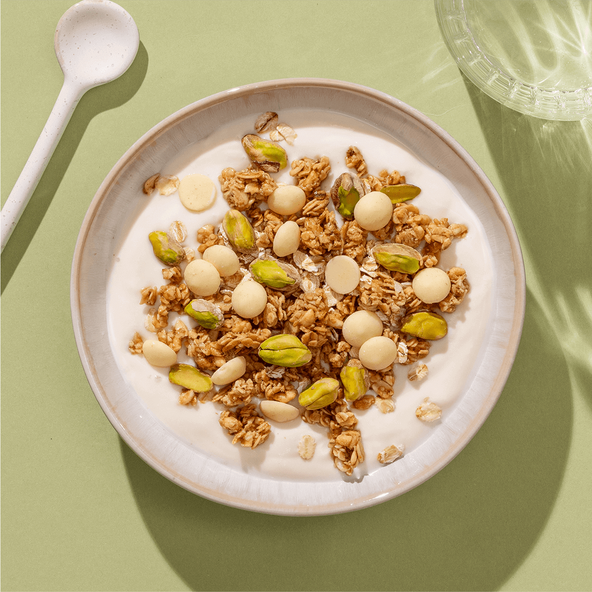 mymuesli Bio White Choc Pistachio Crunch Müslischale