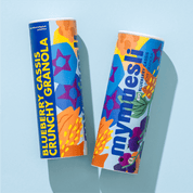 mymuesli Bio Blueberry Cassis Crunchy Granola Dosen von Vorne und von der Seite