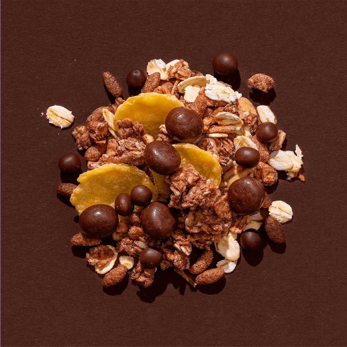 mymuesli Bio Choco Brownie Müsli Zutaten mit Browniekeksen