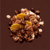 mymuesli Bio Choco Brownie Müsli Zutaten mit Browniekeksen