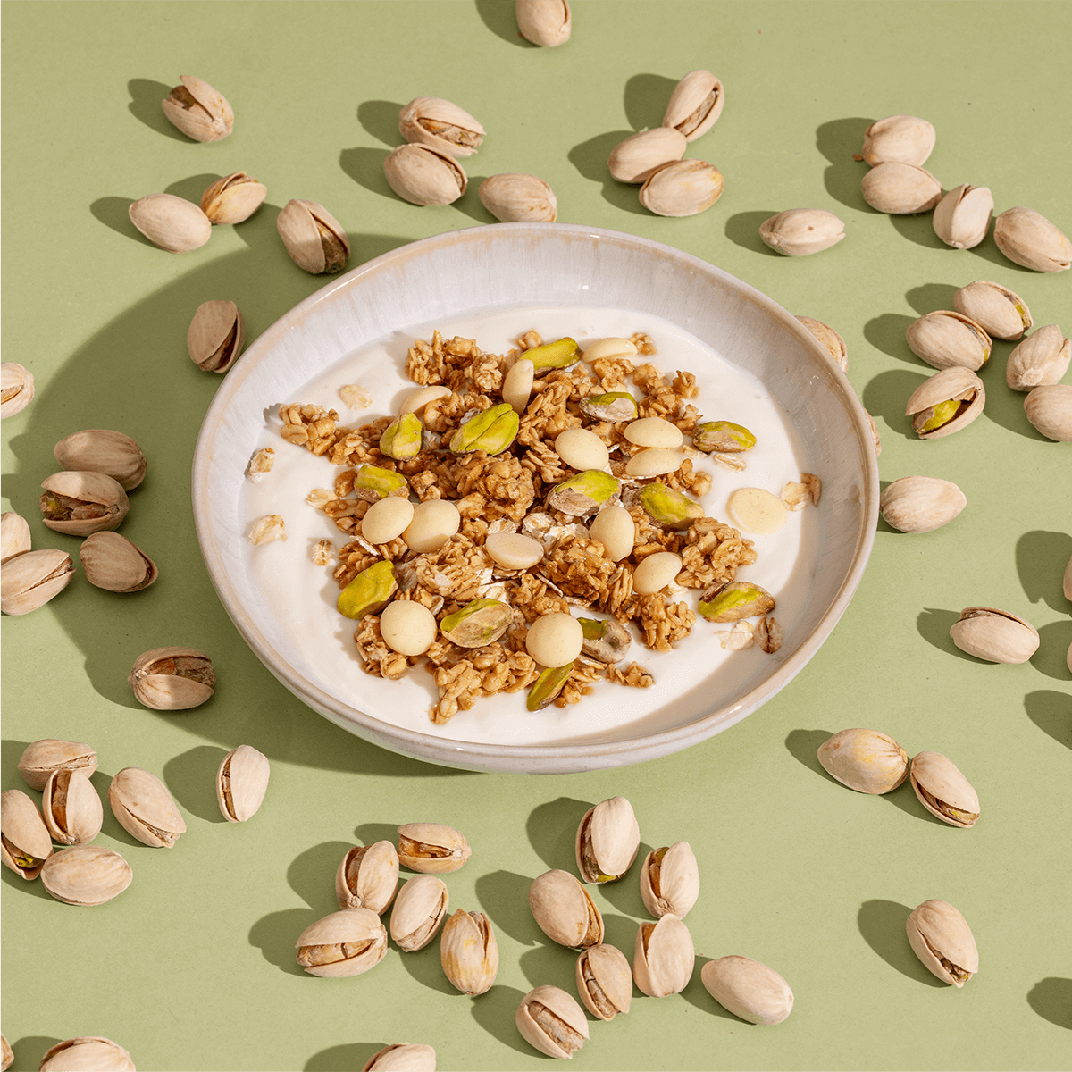 mymuesli Bio White Choc Pistachio Crunch Müslischale