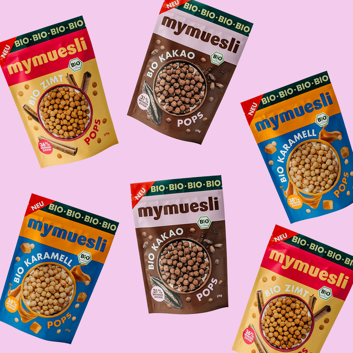 mymuesli Bio Cerealien 6er Probierpaket - jetzt entdecken!