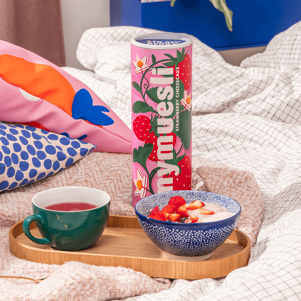 mymuesli Bio Strawberry Cheesecake Müsli zum Frühstück