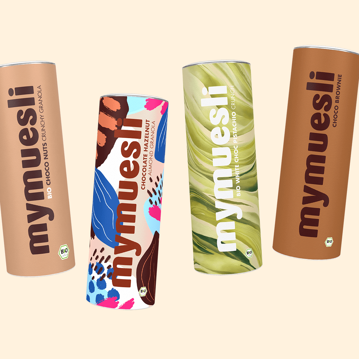 mymuesli Bio Choco & Nuts Fan Paket mit 4 leckeren Schoko-Nuss Müslis - jetzt entdecken!