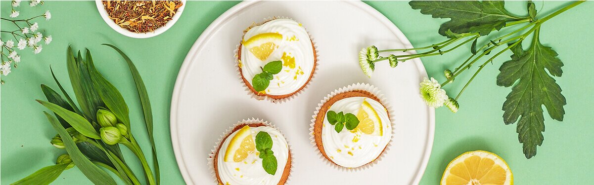 Zitronen Cupcakes mit Roi Lemon Rooibostee