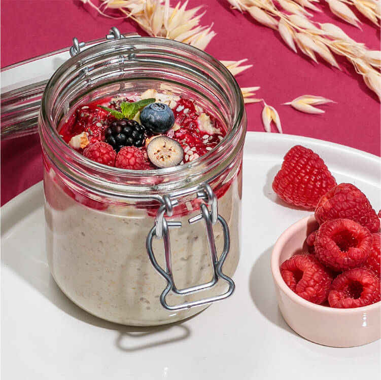 Overnight Oats mit Beeren