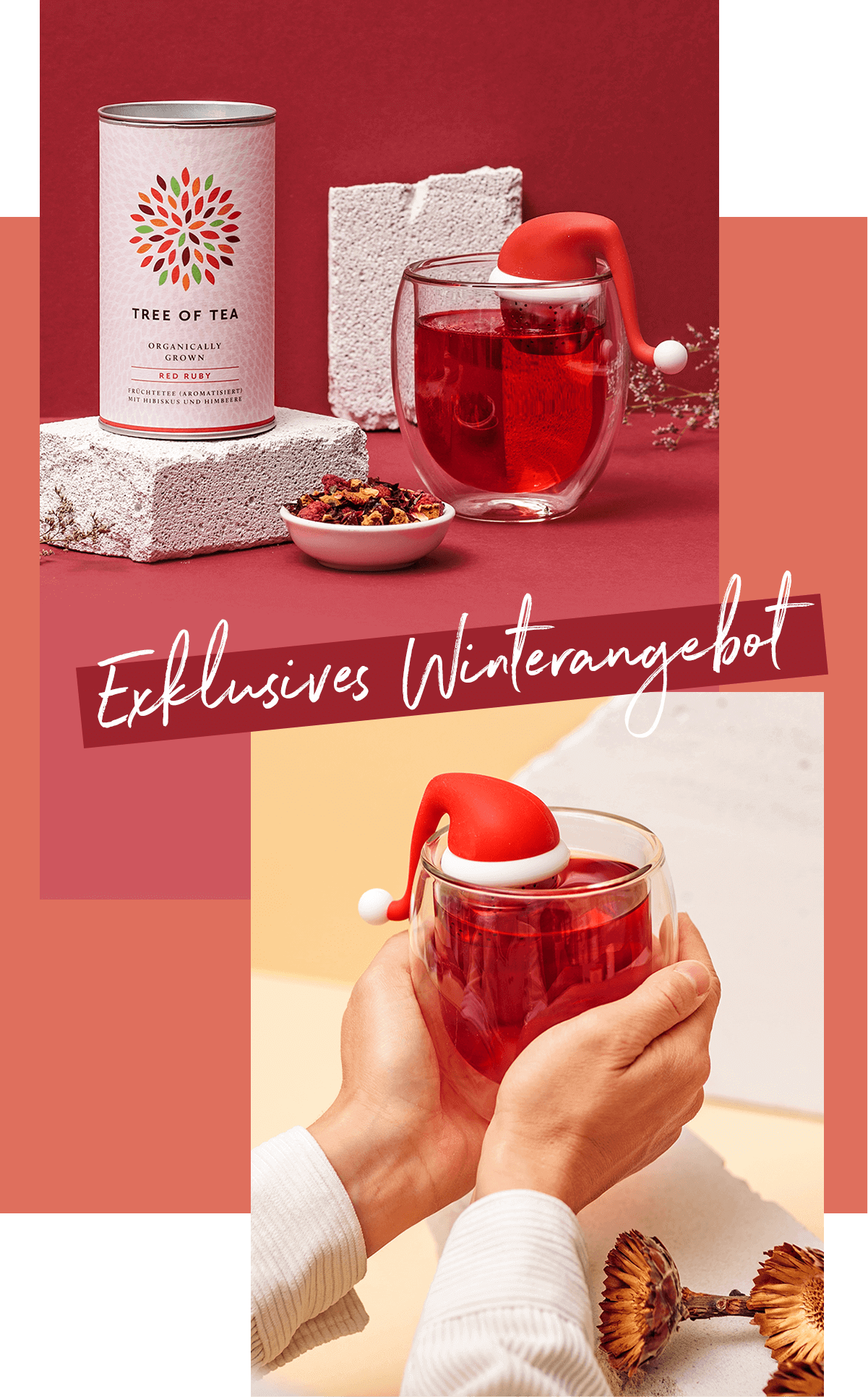 content1-mobile.png Limitiert für die Winterzeit: Santa Teesieb und Red Ruby in einem Set.